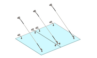 Комплект фурнитуры для козырька 1500х1800 (на вантах/тягах) k671-15-18 купить в Казани