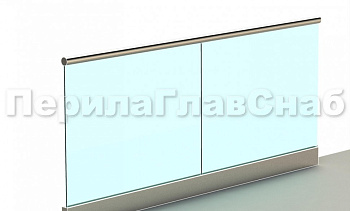 Ограждение с поручнем с пазом в зажимном профиле в Казани. Готовые проекты ПерилаГлавСнаб