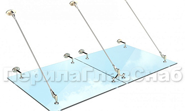 Комплект фурнитуры для козырька 1800х1800 (на вантах/тягах) k671-18-18 купить в Казани