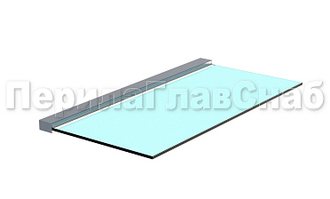 Козырек на алюминиевом профиле ,вынос до 950мм, k671-100 купить в Казани