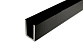 П-образный профиль 19x13, L=2200, под стекло 8 мм, алюминий анодированный в черный глянцевый t756 AND BL