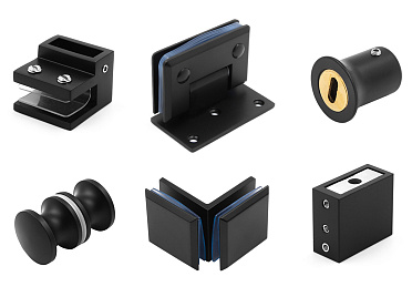 Черная фурнитура для душевых кабин купить в Казани