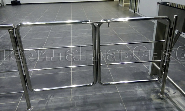 Нержавеющие двустворчатые калитки с горизонтальным заполнением купить в Казани