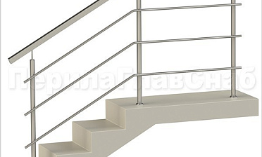 Три ригеля на сварке, квадратный поручень и круглые стойки купить в Казани