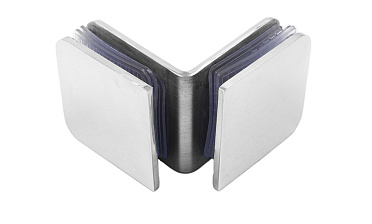 Коннектор для душевой кабины стекло-стекло 90° 45х45 мм латунь-хром, полированный t725 PC купить в Казани