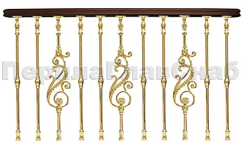 Латунные ограждения серии - Нептун L04 в Казани. Готовые проекты ПерилаГлавСнаб Латунные ограждения серии - Нептун L04 в Казани. Готовые проекты ПерилаГлавСнаб