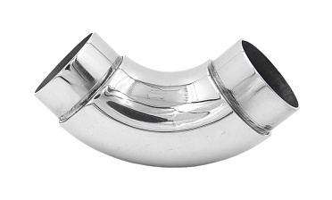 Отвод поручня под Ø42.4х1.5 мм, 90°, литой, полированный 600 Grit, с двумя установочными кольцами  (aisi 316) k383-5 купить в Казани