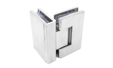 Петля для душевой кабины стекло-стекло 90° 90х55 мм шлифованная  t304 SSS купить в Казани