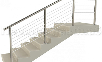 Заполнение из 7ми тросиков (тросик в оболочке) для крыльца в Казани. Готовые проекты ПерилаГлавСнаб