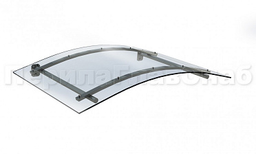 Навес гнутый из поликарбоната- вариант 2 купить в Казани