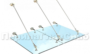 Комплект фурнитуры для козырька 1200х1800 (на вантах/тягах) k671-12-18 купить в Казани