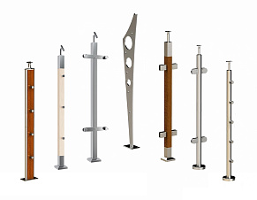 Стойки ограждений из нержавеющей стали, балясины купить в Казани