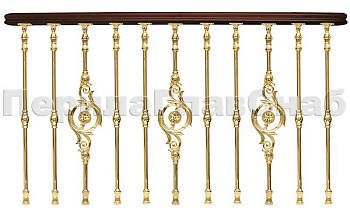 Латунные перила для лестниц серии – Деметра L05 в Казани. Готовые проекты ПерилаГлавСнаб Латунные перила для лестниц серии – Деметра L05 в Казани. Готовые проекты ПерилаГлавСнаб