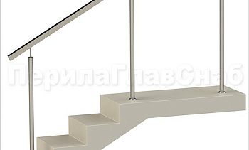 Нержавеющие ограждения без ригелей с квадратным поручнем в Казани. Готовые проекты ПерилаГлавСнаб