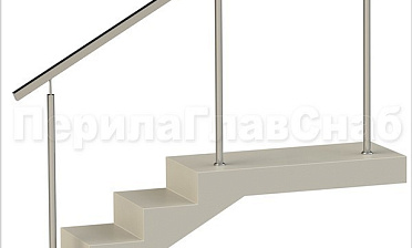 Нержавеющие ограждения без ригелей с квадратным поручнем купить в Казани