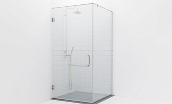 Комплект фурнитуры для душевой перегородки на профиле с угловой штангой t551-1 в Казани. Готовые проекты ПерилаГлавСнаб