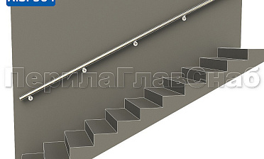 Готовый пристенный поручень с 5 держателями, длина 3700 мм (AISI 304) k730-37 купить в Казани Готовый пристенный поручень с 5 держателями, длина 3700 мм (AISI 304) k730-37 купить в Казани