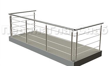 Балконные ограждения с ригельным заполнением купить в Казани