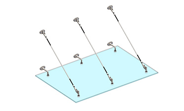 Комплект фурнитуры для козырька 1200х1800 (на вантах/тягах) k671-12-18м купить в Казани