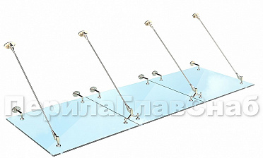 Комплект фурнитуры для козырька 1200х2800 (на вантах/тягах) k671-12-28 купить в Казани