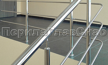 Ограждение лестницы с двумя ригелями в Казани. Готовые проекты ПерилаГлавСнаб