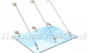 Комплект фурнитуры для козырька 1500х1500 (на вантах/тягах) k671-15-15 купить в Казани