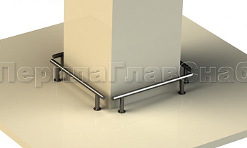 Защитный отбойник для автомобилей из черного металла в Казани. Готовые проекты ПерилаГлавСнаб