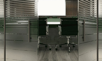 Перегородки из стекла с пленкой для офиса премиум в Казани. Готовые проекты ПерилаГлавСнаб