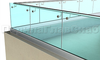 Ограждение кровли на несущем стекле и алюминиевом профиле в Казани. Готовые проекты ПерилаГлавСнаб Ограждение кровли на несущем стекле и алюминиевом профиле в Казани. Готовые проекты ПерилаГлавСнаб