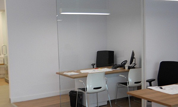 Стеклянные перегородки - вариант 8 в Казани. Готовые проекты ПерилаГлавСнаб