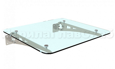 Стеклянный козырек на консоли из листа - вариант 2 купить в Казани