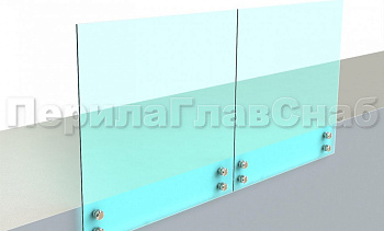 Ограждение без поручня на точечном креплении в Казани. Готовые проекты ПерилаГлавСнаб