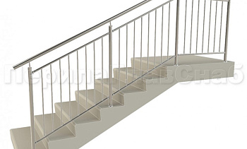 Нержавеющие ограждения для детских образовательных учреждений  с вертикальным заполнением “Частокол” - вариант №2 в Казани. Готовые проекты ПерилаГлавСнаб