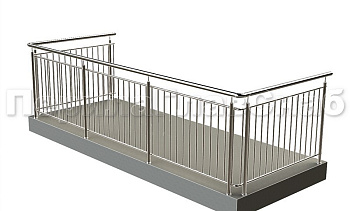 Балконные ограждения с вертикальным заполнением в Казани. Готовые проекты ПерилаГлавСнаб