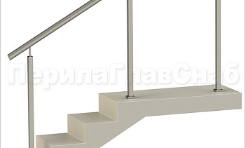 Нержавеющие ограждения без ригелей с квадратными стойками в Казани. Готовые проекты ПерилаГлавСнаб