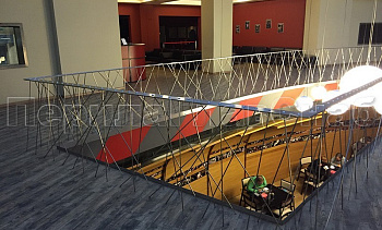 Дизайнерское ограждение из нержавейки с вертикальным заполнением в Казани. Готовые проекты ПерилаГлавСнаб