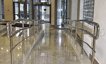 Ограждение пандуса с одним ригелем купить в Казани