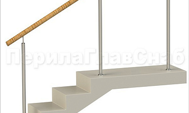 Нержавеющие ограждения без ригелей с пластиковым поручнем купить в Казани