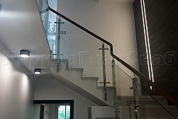 Стеклянные перила для колодезных лестниц в Казани. Готовые проекты ПерилаГлавСнаб - фото 4