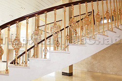 Латунные перила под золото в Казани. Готовые проекты ПерилаГлавСнаб - фото 9 Латунные перила под золото в Казани. Готовые проекты ПерилаГлавСнаб - фото 9