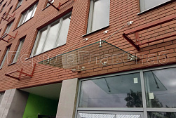 Стеклянные козырьки на вантах в Казани. Готовые проекты ПерилаГлавСнаб - фото 4