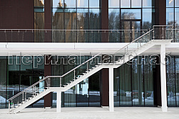 Ограждения из нержавейки со стеклом в Казани. Готовые проекты ПерилаГлавСнаб - фото 4