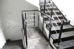 Ограждения из нержавеющей стали с тремя ригелями в Казани. Готовые проекты ПерилаГлавСнаб - фото 6