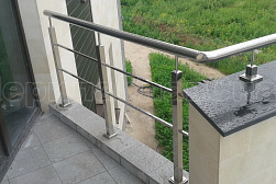 Перила и ограждения из нержавеющей стали с двумя ригелями в Казани. Готовые проекты ПерилаГлавСнаб - фото 6