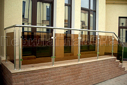 Ограждения из нержавейки со стеклом в Казани. Готовые проекты ПерилаГлавСнаб - фото 9
