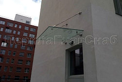 Стеклянные козырьки на вантах в Казани. Готовые проекты ПерилаГлавСнаб - фото 3