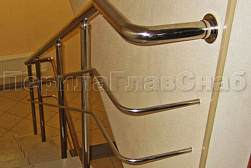 Перила и ограждения из нержавеющей стали с двумя ригелями в Казани. Готовые проекты ПерилаГлавСнаб - фото 12