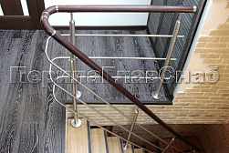 Ограждения из нержавеющей стали с тремя ригелями в Казани. Готовые проекты ПерилаГлавСнаб - фото 1