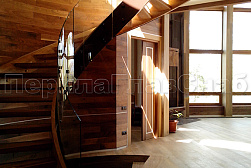 Стеклянные перила для винтовых лестниц в Казани. Готовые проекты ПерилаГлавСнаб - фото 17