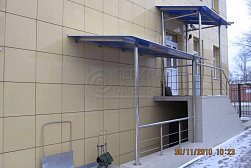 Козырьки и навесы на металлокаркасе в Казани. Готовые проекты ПерилаГлавСнаб - фото 19